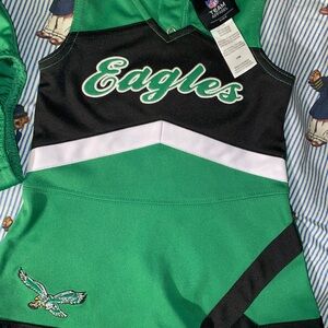 Green and Black Philadelphia Eagles Cheerleading Uniform Kelly Green